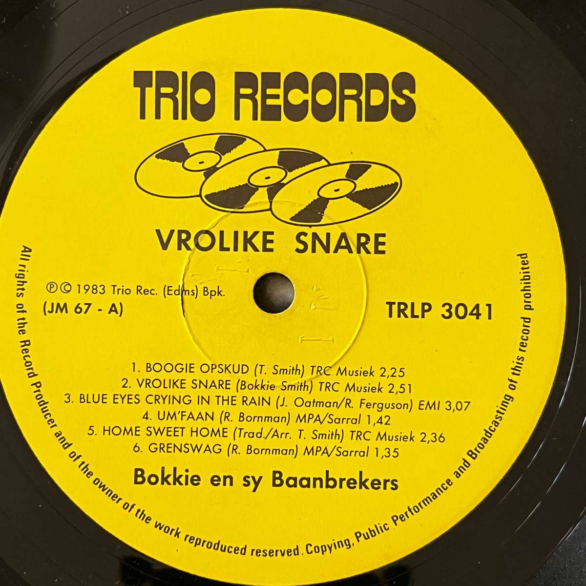 Bokkie en sy Baanbrekers  Vrolike Snare | Vinyl LP