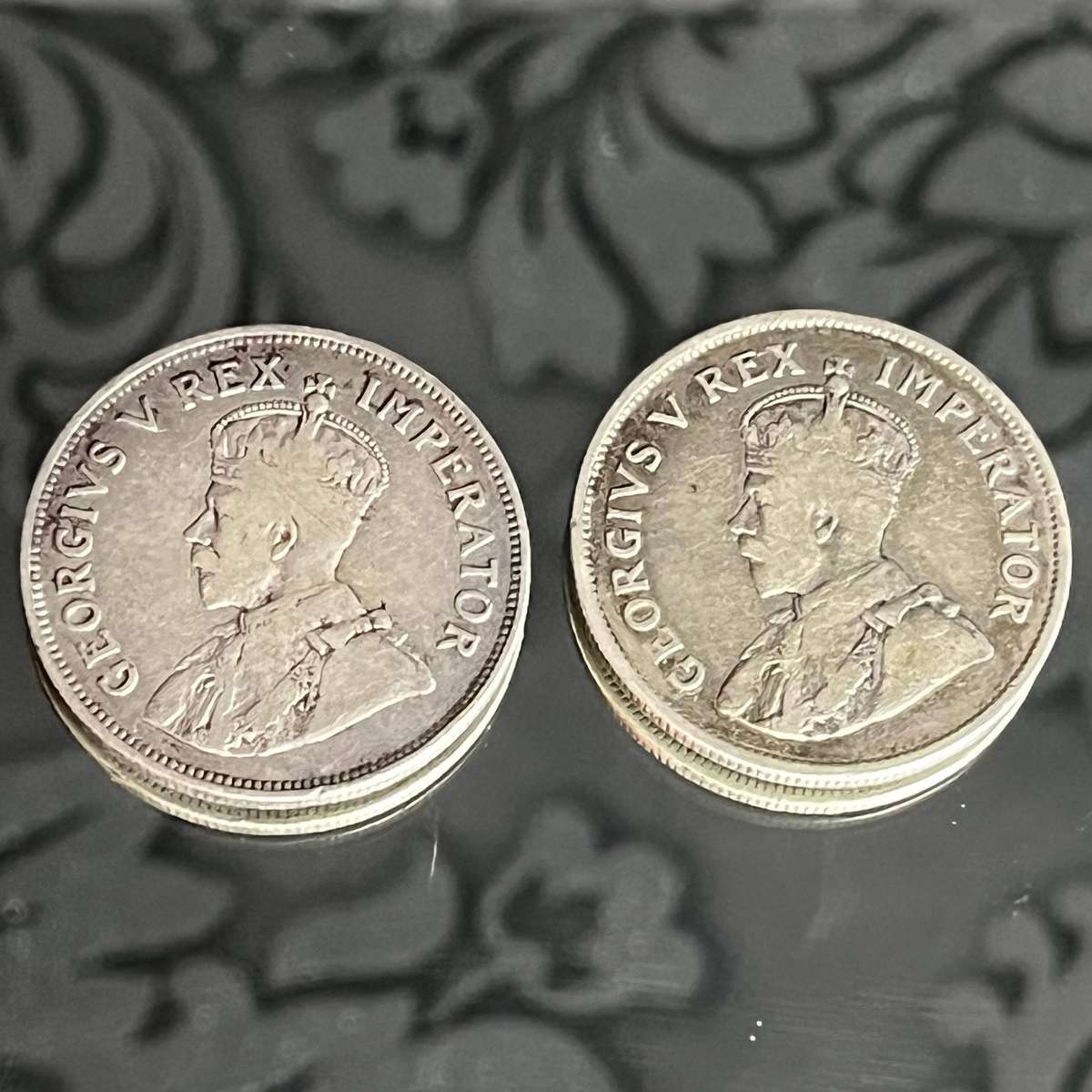 South Africa Union Silver 2½ Shillings  1924 & 1928 Half Crown Coins (Lot of 2)