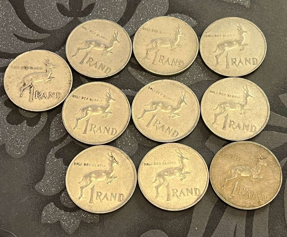  South Africa 1 Rand Coin Set  1979 to 1989