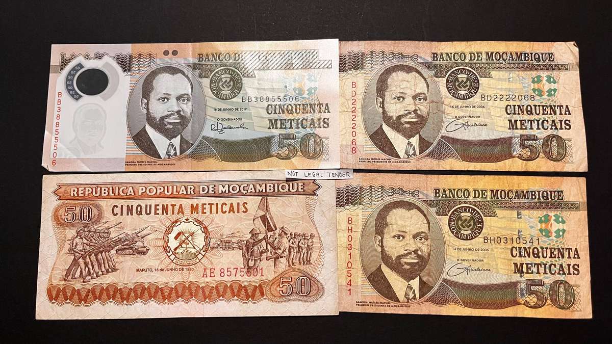 Mozambique Metical Banknote Bundle | Banco de Moçambique | 29 Notes