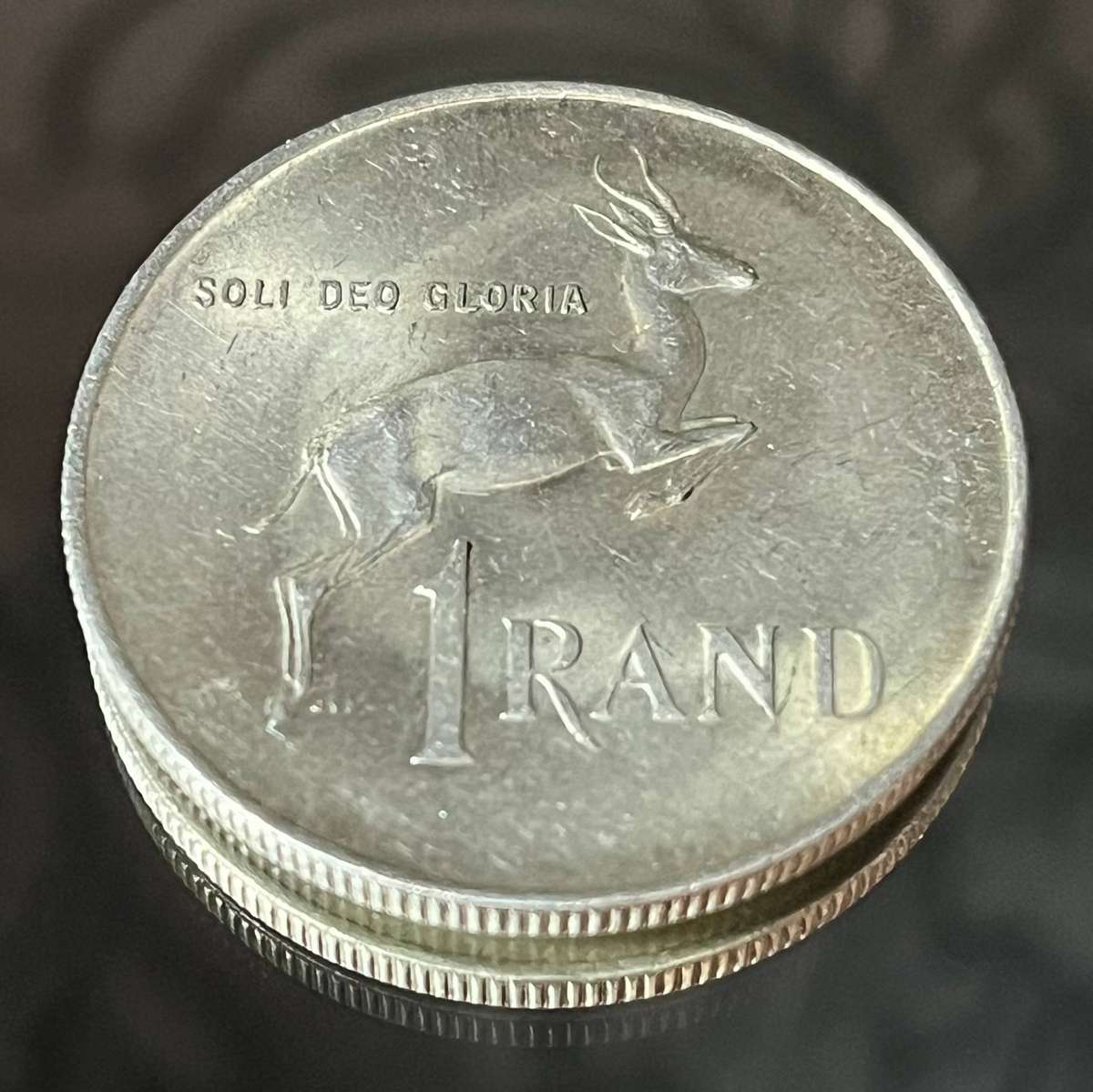 South African 1 Rand Silver Coin 1966  Collectors Piece