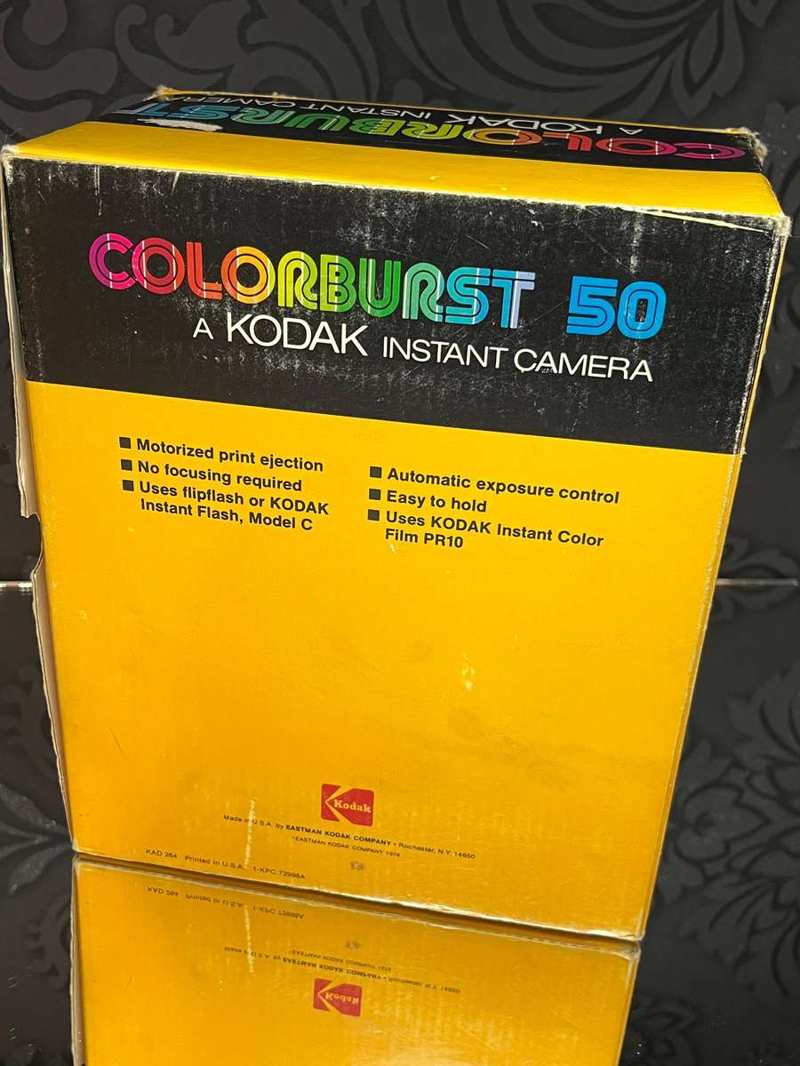 Kodak Colorburst 50 Instant Camera with Box & Film  Untested Vintage