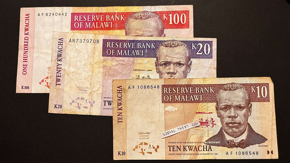 Malawi Kwacha Banknote Bundle | Reserve Bank of Malawi | 3 Notes