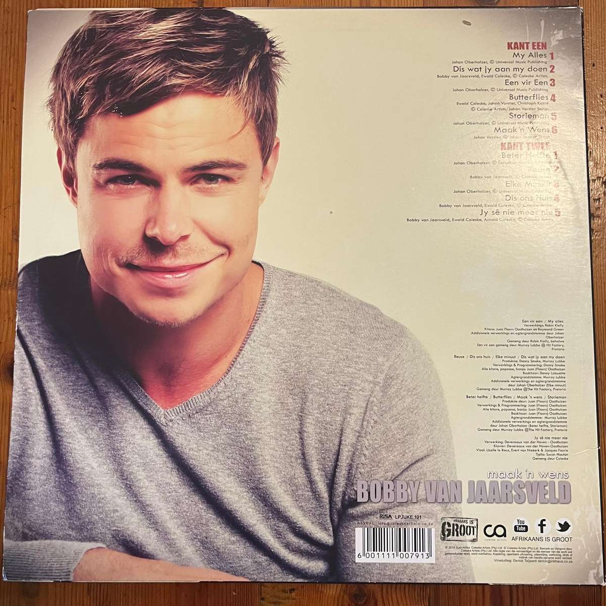 Title: Bobby van Jaarsveld  Maak n Wens Vinyl LP (2014, Afrikaans Pop) with cover, good condition