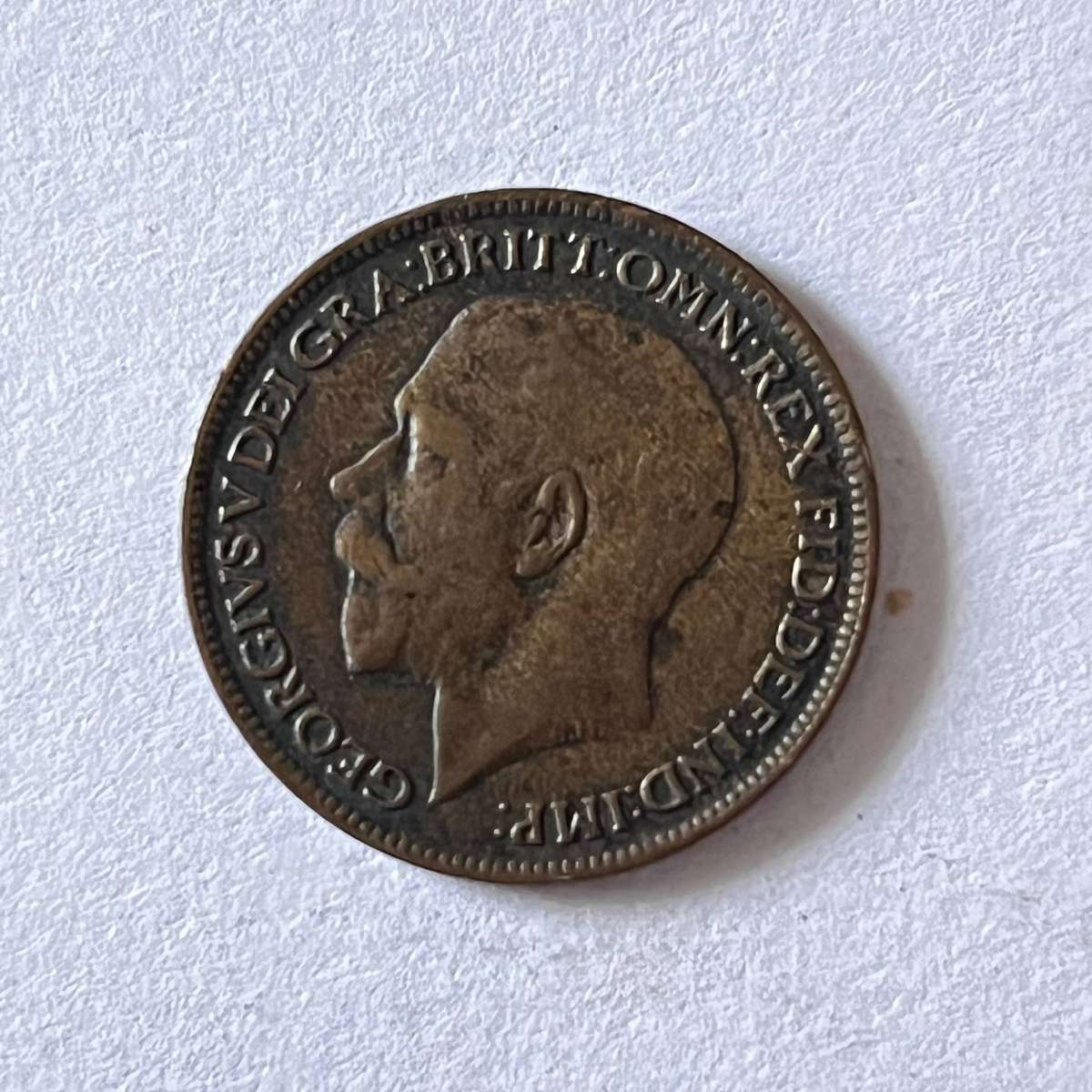  Great Britain  1 Penny (1917) | King George V | Bronze