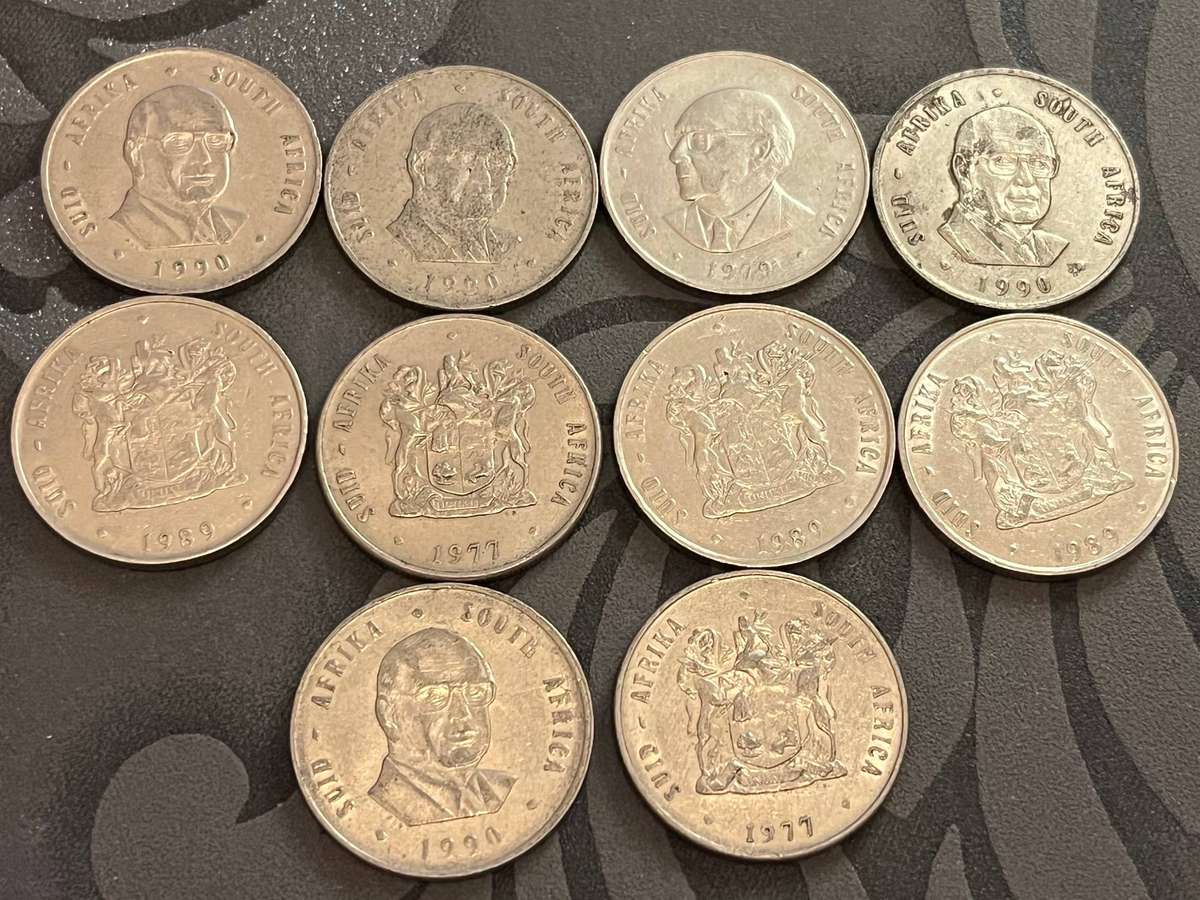  South Africa 1 Rand Coin Set  1977 to 1990