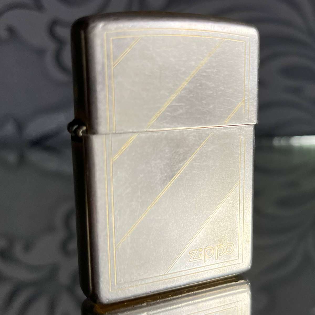  Authentic Zippo Lighter  1996  Geometric Design  Made in USA