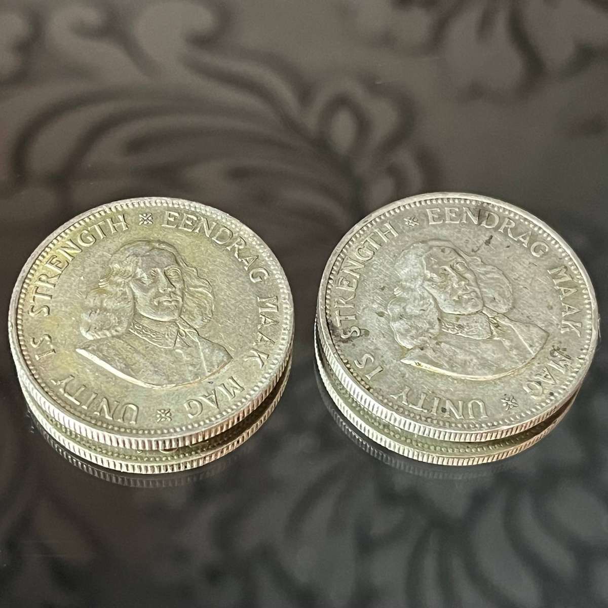 1963 & 1964 Silver  (two shilling) 20 Cent Coins  South Africa