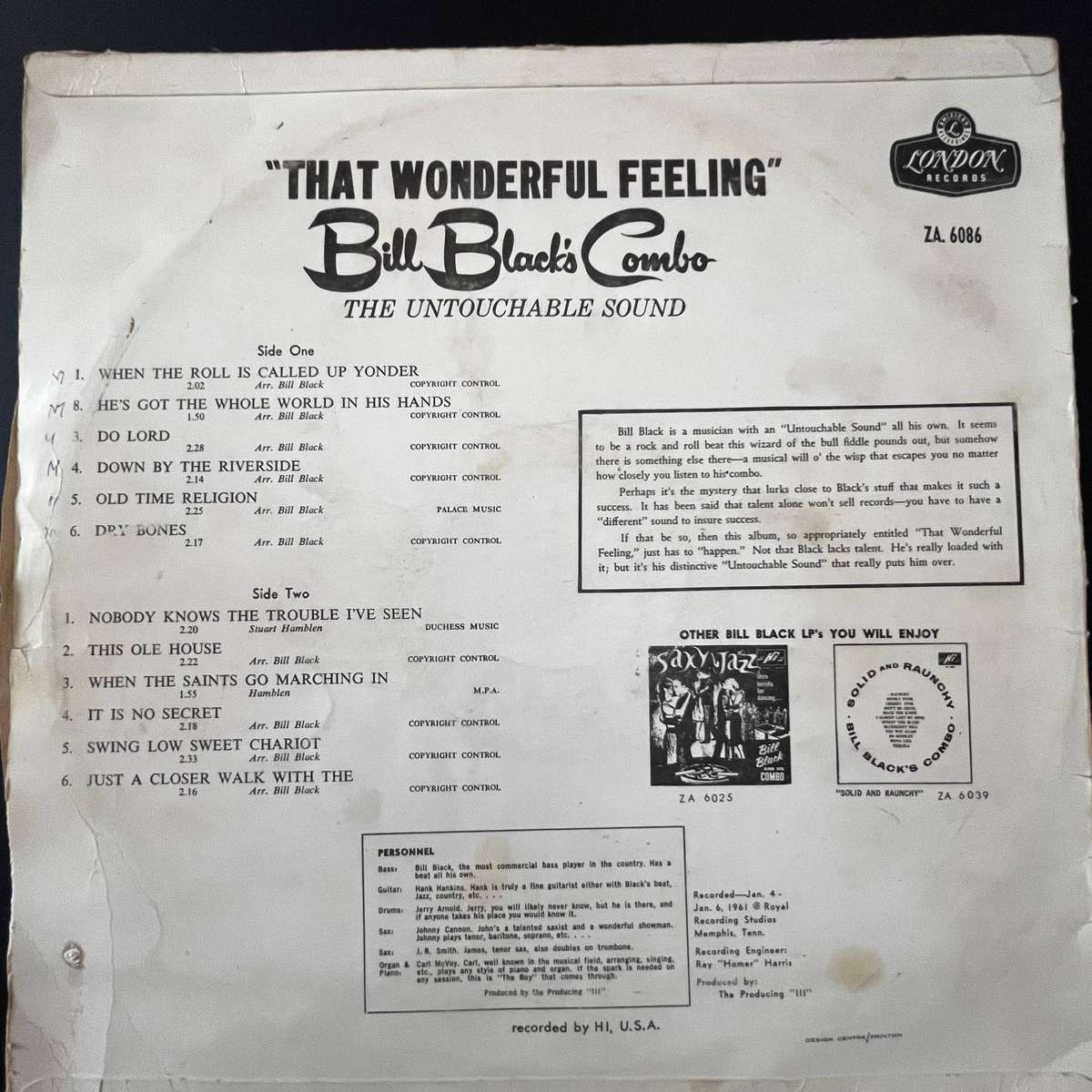 Bill Black's Combo - That wonderful feeling | Vinyl LP