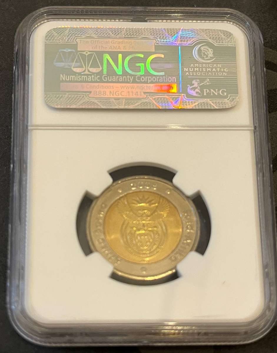 2008 South Africa 5 Rand  Nelson Mandela 90th Birthday  NGC MS67