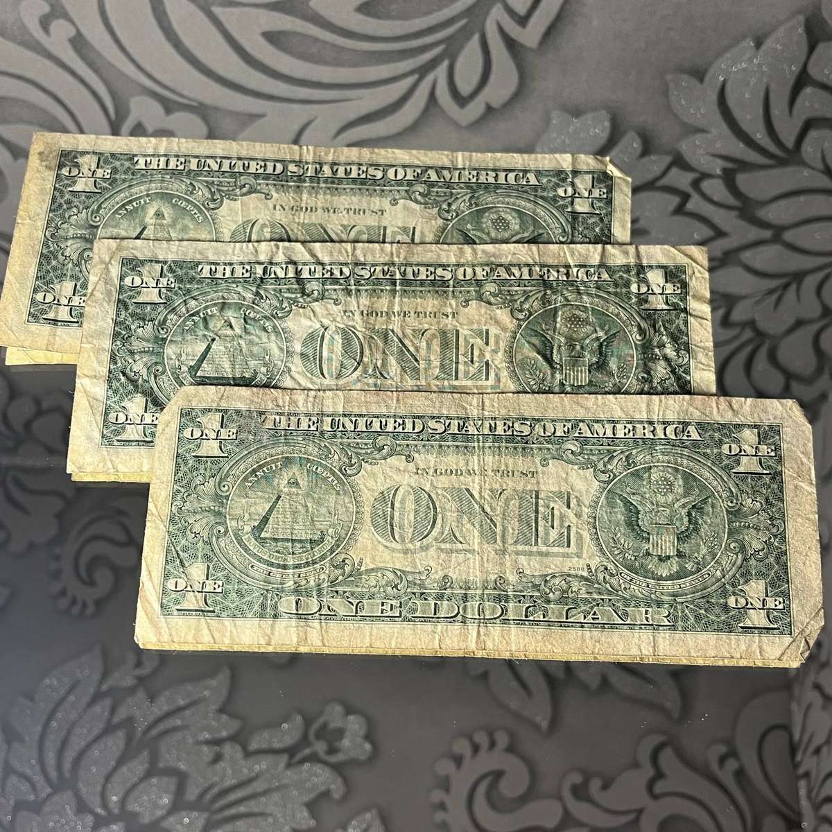 3 x USA $1 Banknotes Collector Bundle  Federal Reserve Issue