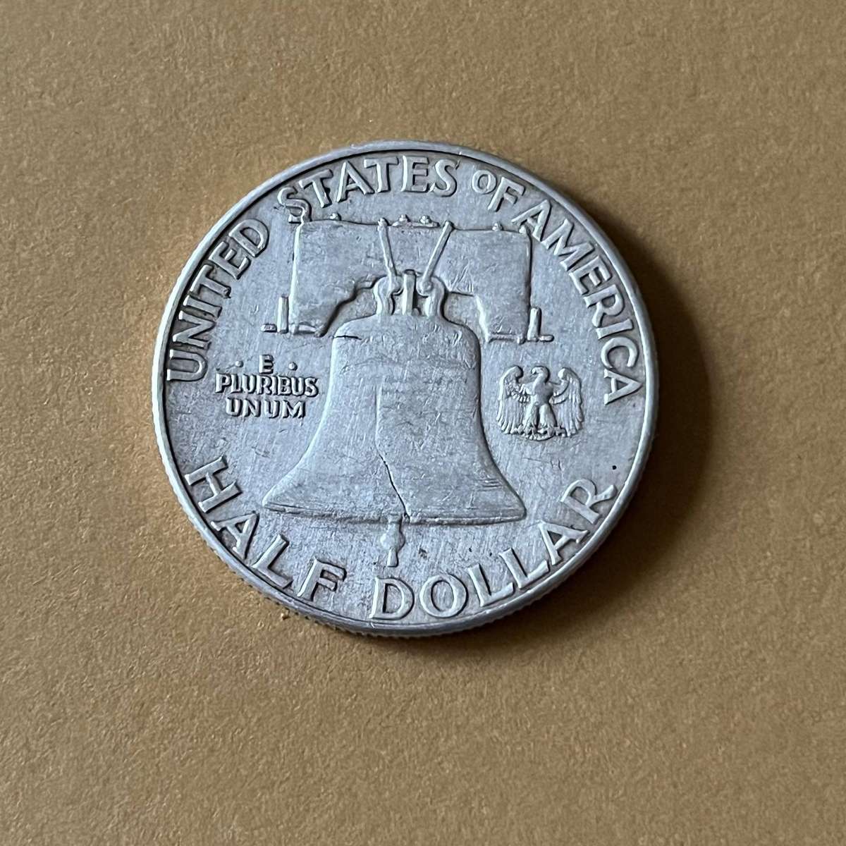 USA 1950 Franklin Half Dollar 90% Silver Liberty Bell Reverse