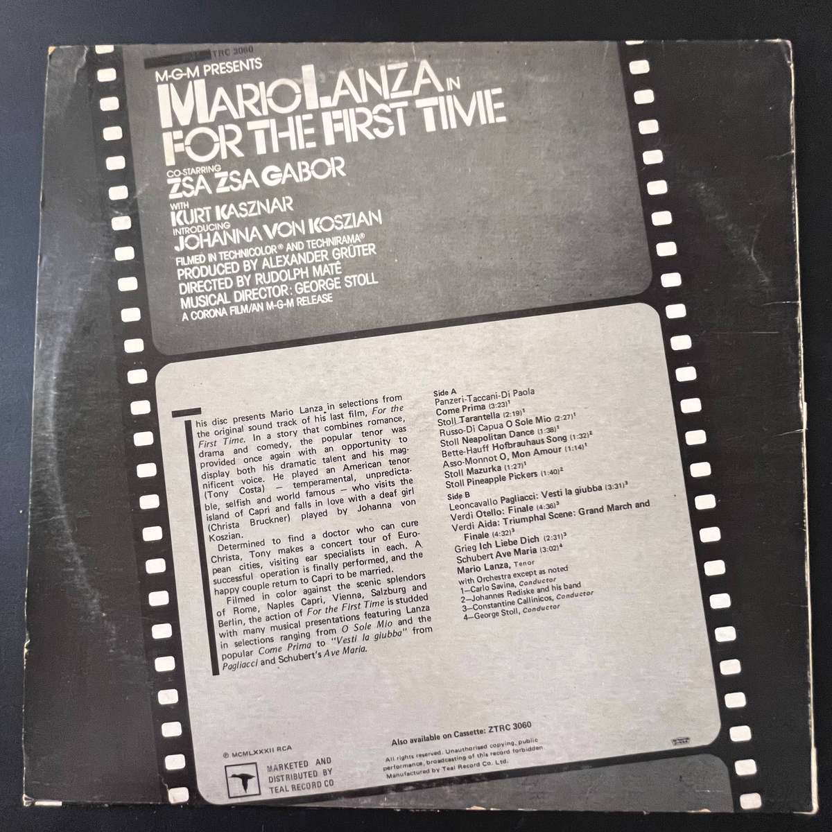 Mario Lanza  For the First Time (Original Soundtrack) | Vinyl LP