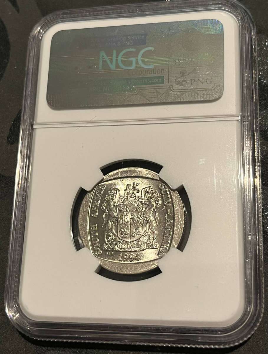 1994 South Africa 5 Rand  Presidential Inauguration  NGC MS63