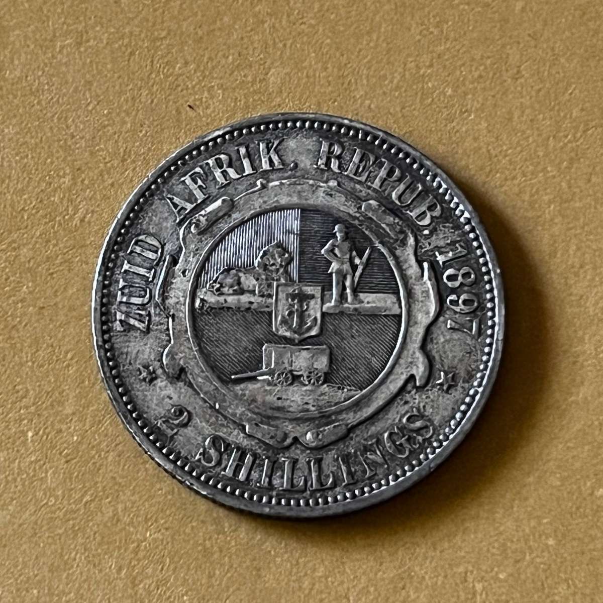  1897 ZAR 2 Shillings  Zuid-Afrikaansche Republiek
