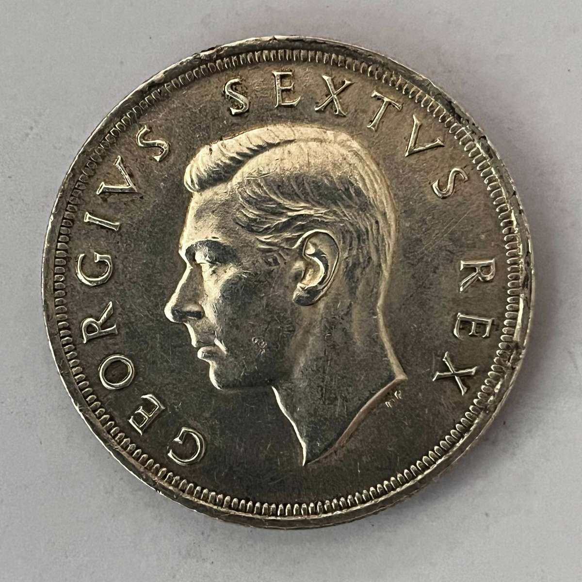  South Africa 1952 Silver 5 Shillings  Van Riebeeck Tercentenary