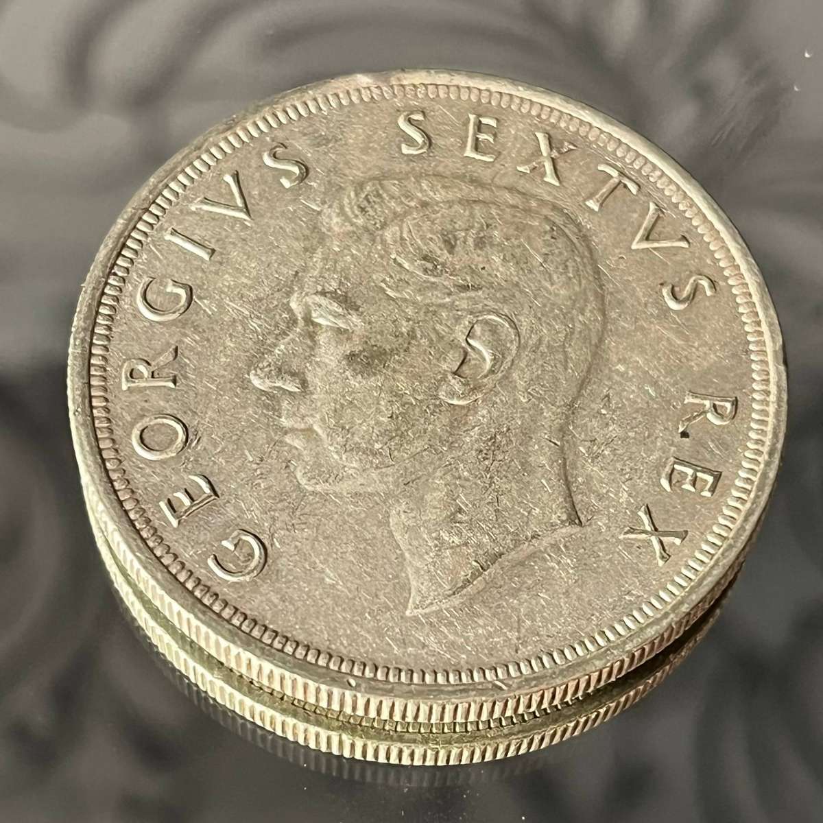 1952 South Africa Van Riebeeck 5 Shillings  300 Years Commemorative Silver Crown