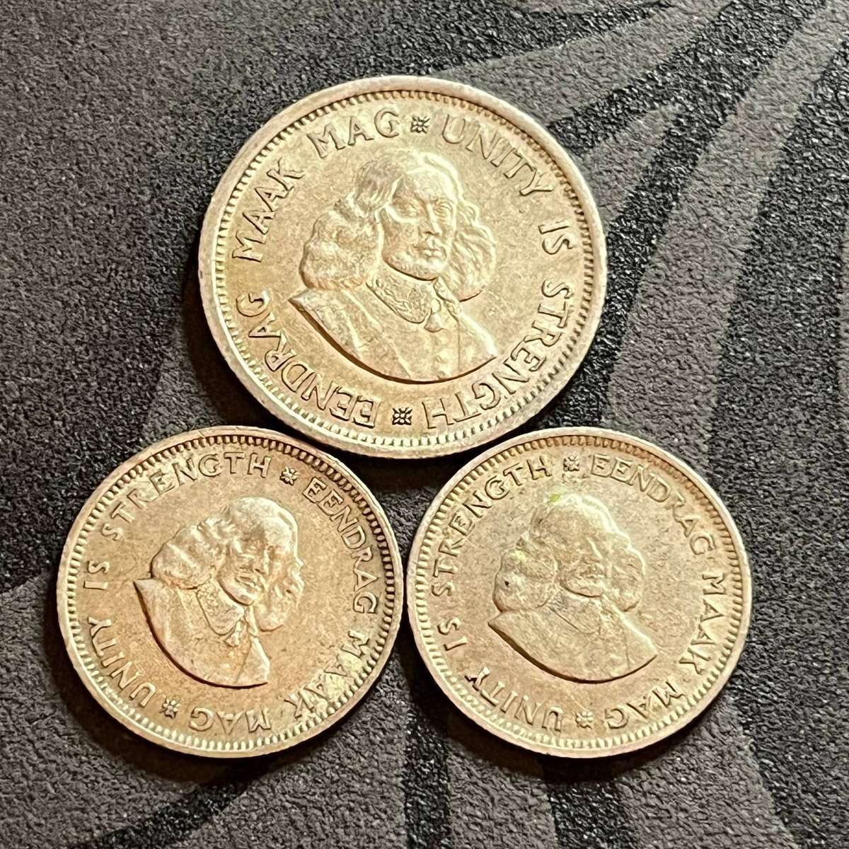  South Africa Silver Cent Set  1962  1963  1964 (Pre-Decimal 5c & 10c)