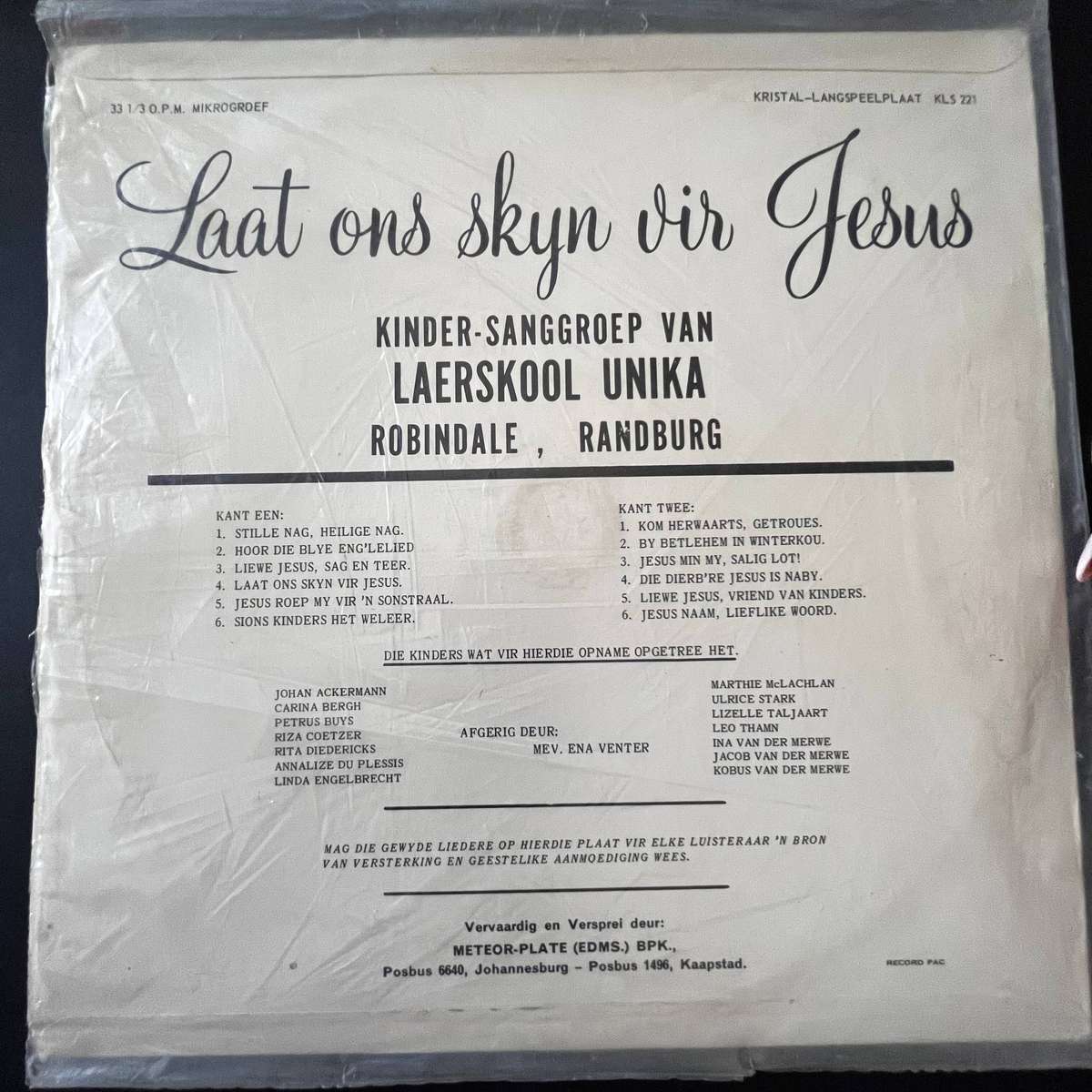 Laat ons skyn vir Jesus | Vinyl LP