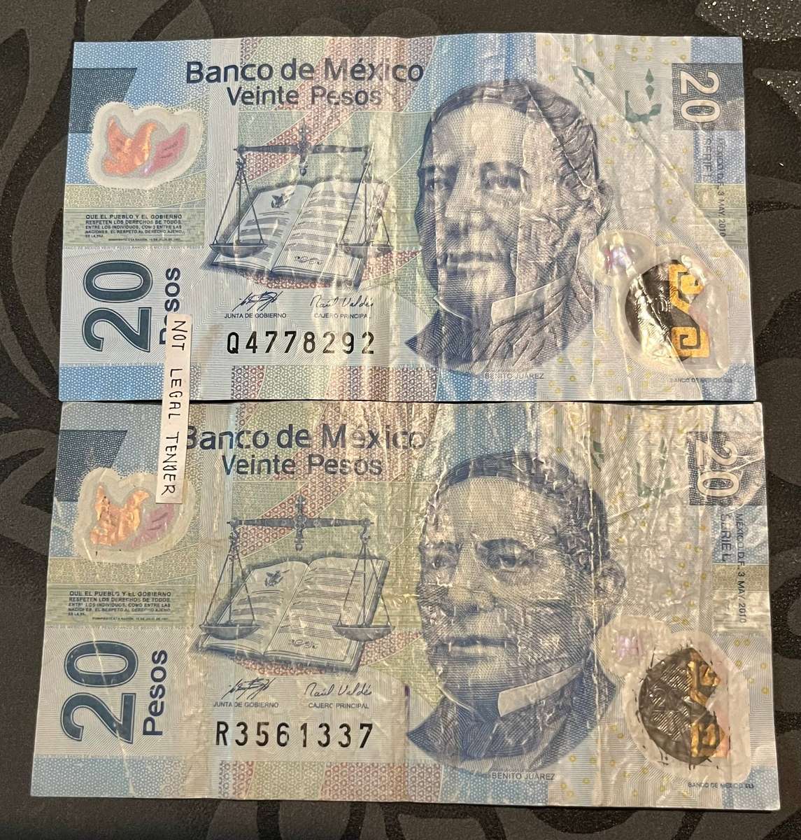  Mexico 20 Pesos Banknotes (Pair)  Banco de México
