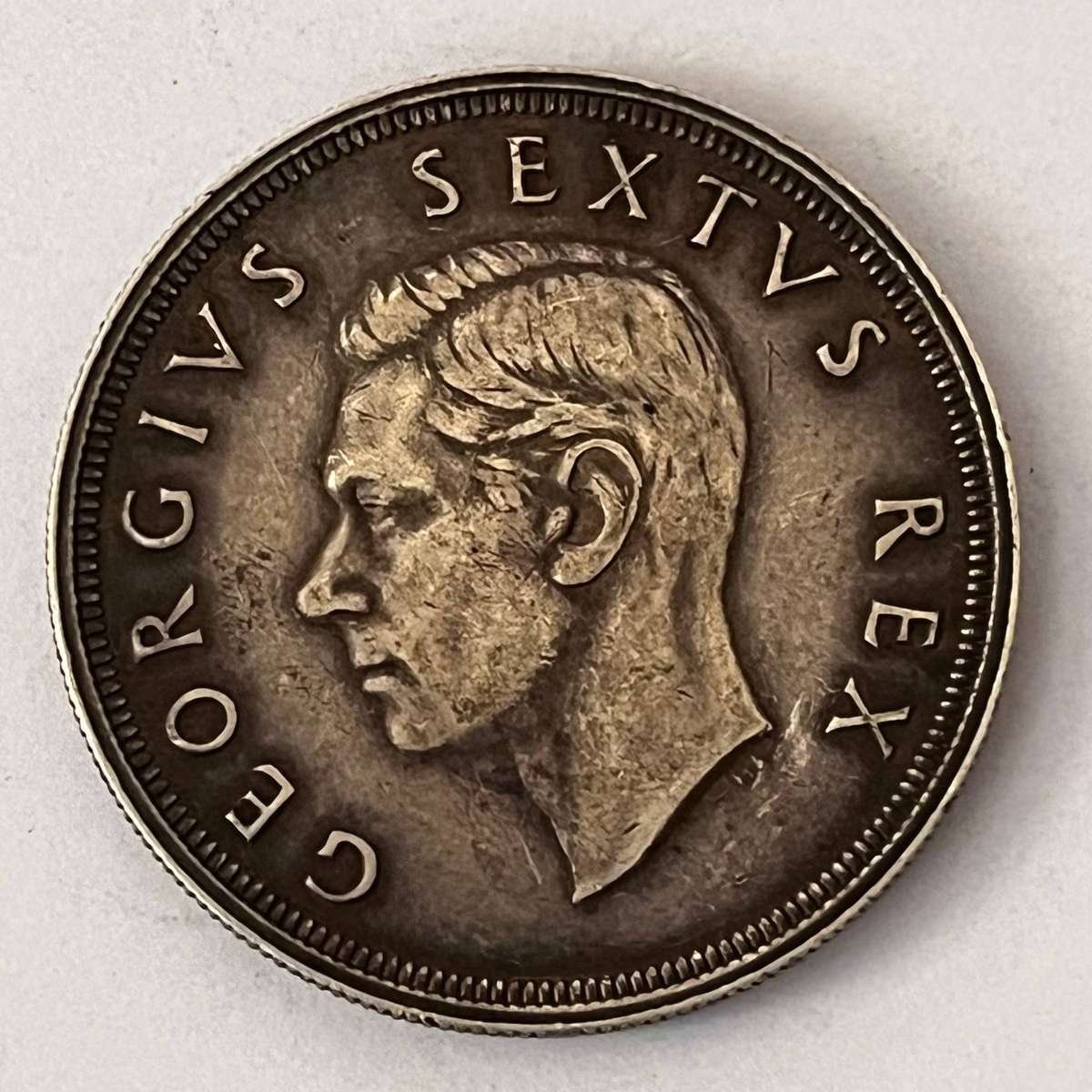  South Africa 1948 Silver 5 Shillings (.800)  George VI