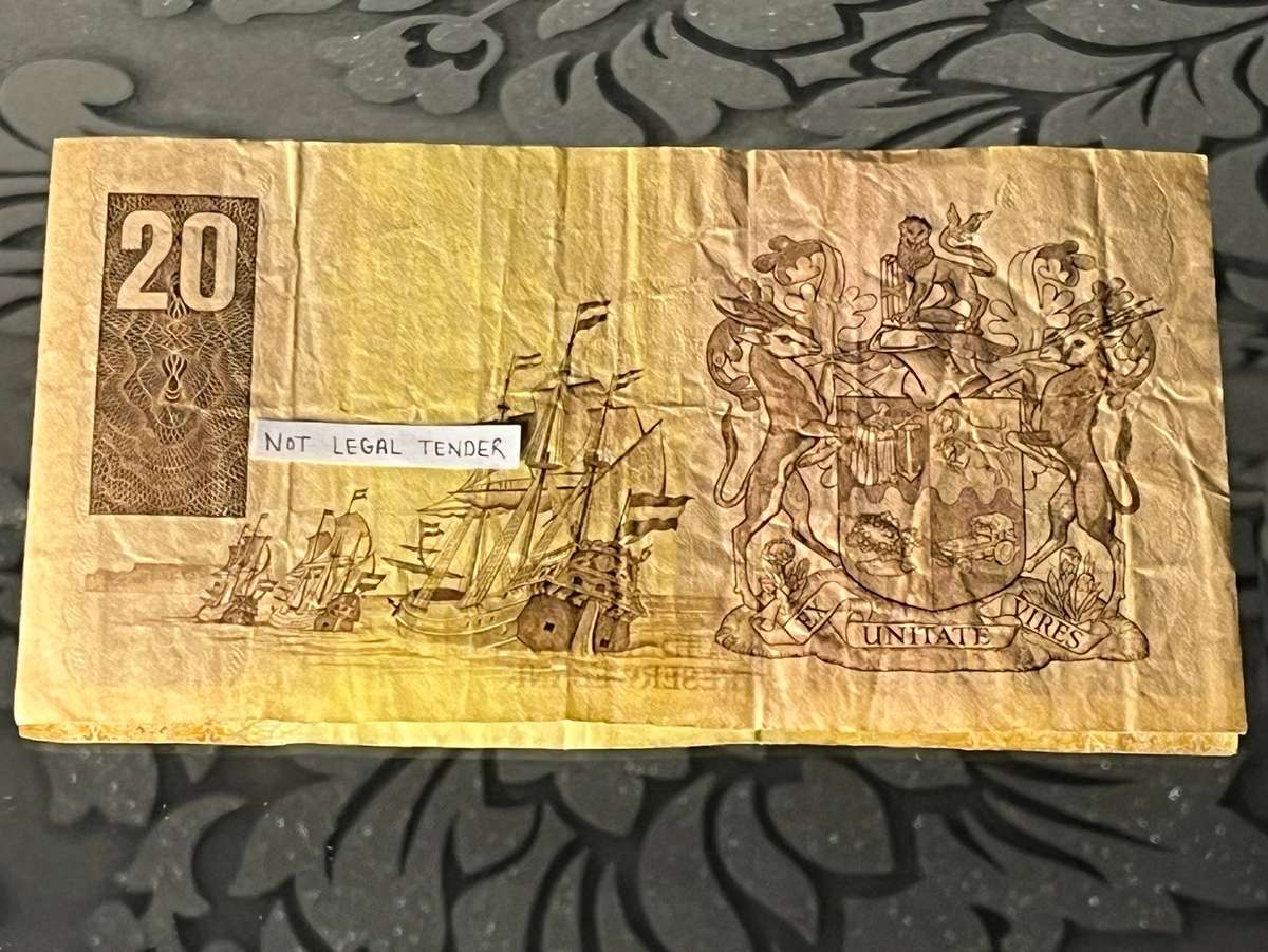 South Africa 20 Rand Banknote  Jan van Riebeeck  Signed by T.W. de Jongh