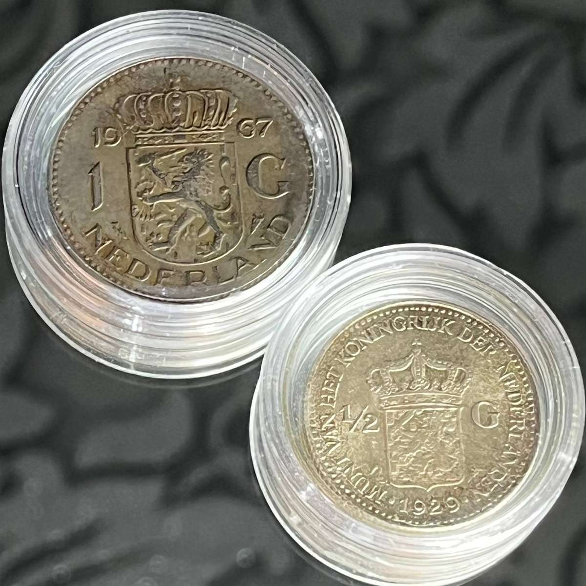 1929 & 1967 Netherlands Silver Gulden Coins  ½ G & 1 G Lot