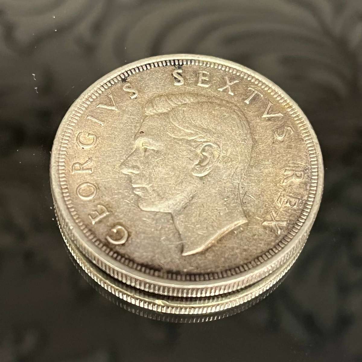 1948 South Africa 5 Shillings  Silver Crown  George VI