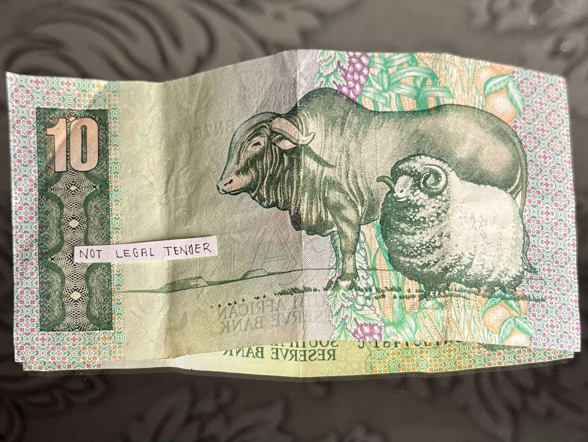 South Africa 10 Rand  Jan van Riebeeck Note (Green)  Old Reserve Bank Banknote