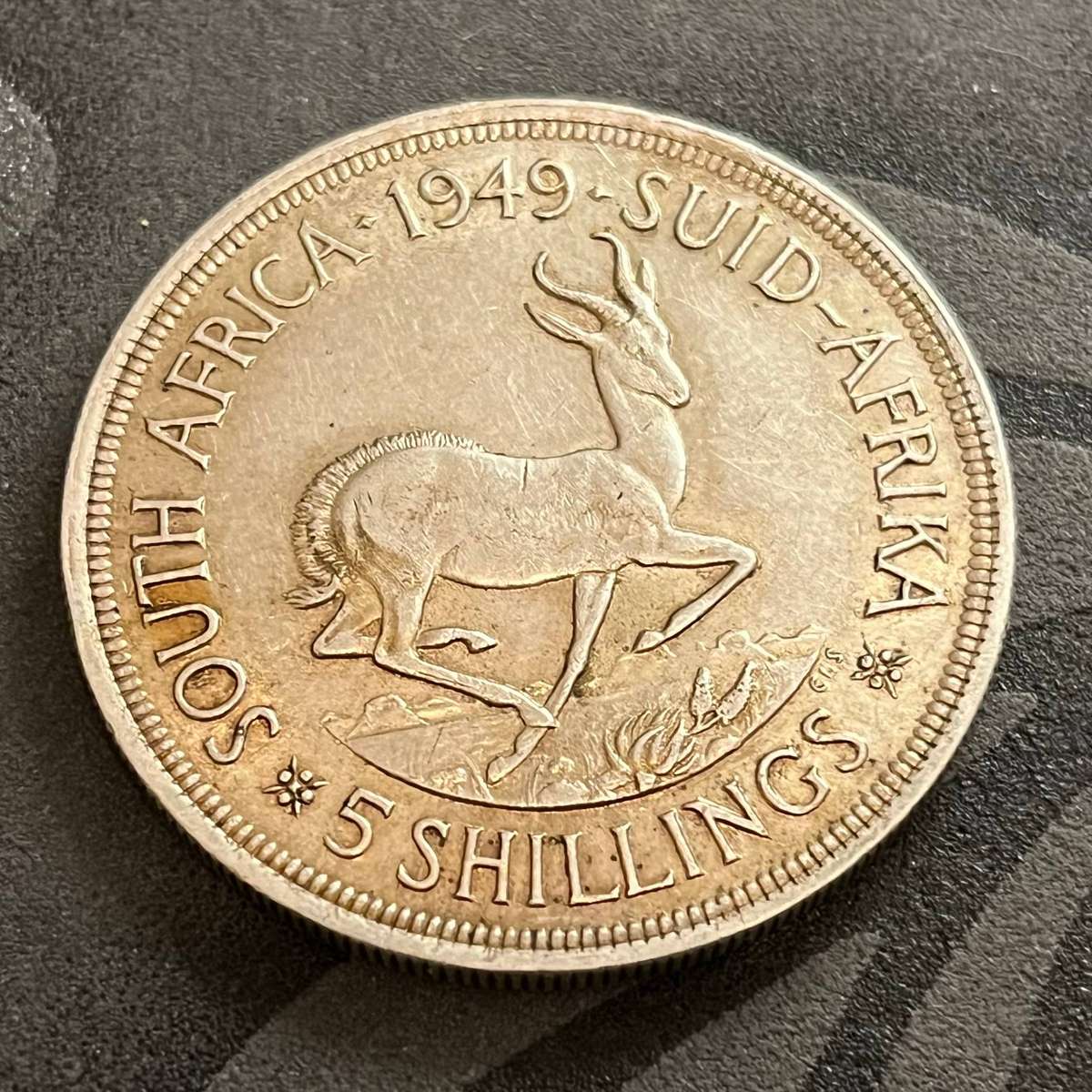 1949 South Africa 5 Shillings (Crown)  King George VI