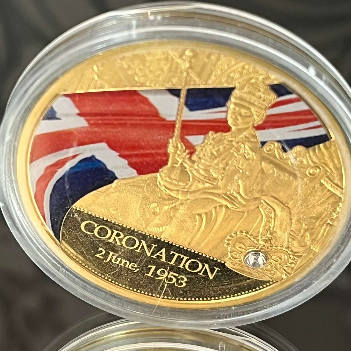 2016 Queen Elizabeth II Coronation Proof Coin  Gold-Plated with Swarovski - Limited Edition #525