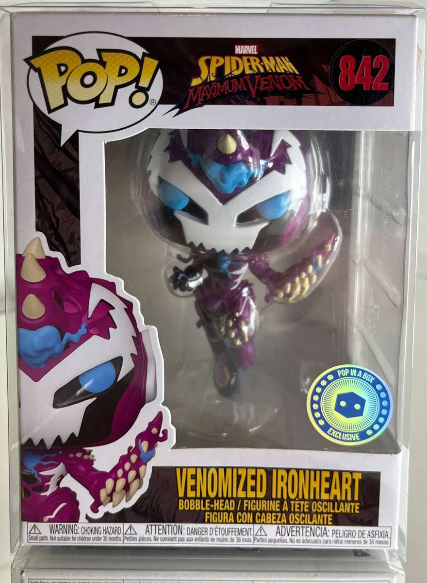  Funko Pop! Marvel  Venomized Ironheart #842  Pop in a Box Exclusive  Maximum Venom Series