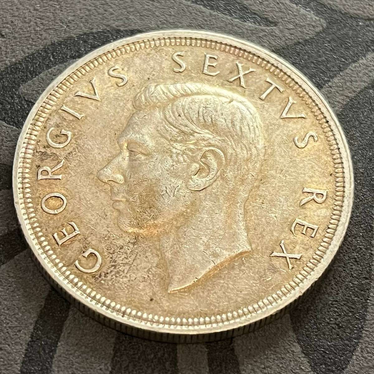 1948 South Africa 5 Shillings  King George VI (Silver)