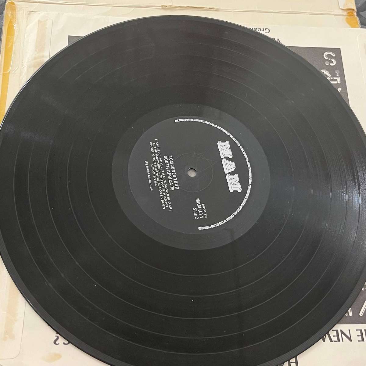 Tom Jones  Tour South Africa 76 LP (MAM Records MALW 17)