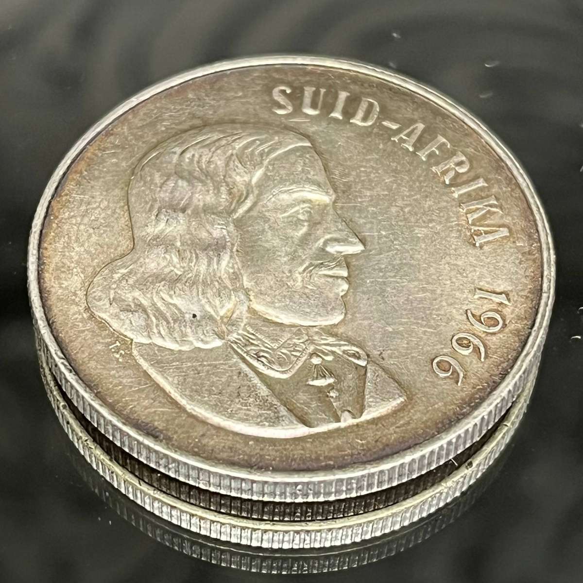 1966 R1 South Africa  Silver Coin (Soli Deo Gloria)
