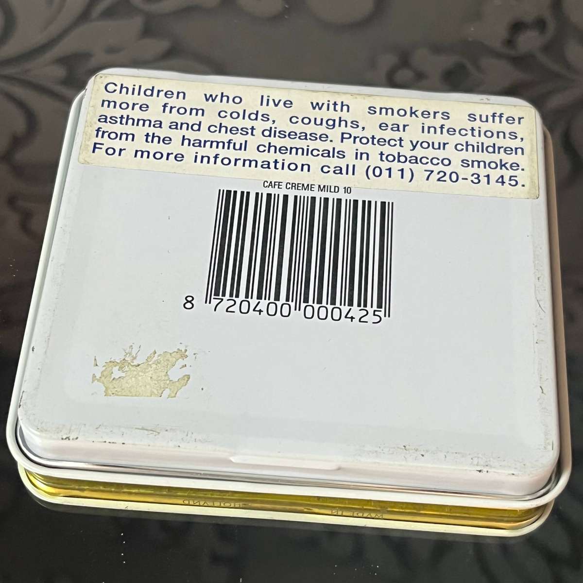 Retro Tobacco Tin  Henri Wintermans Café Crème Mild (Made in Holland)