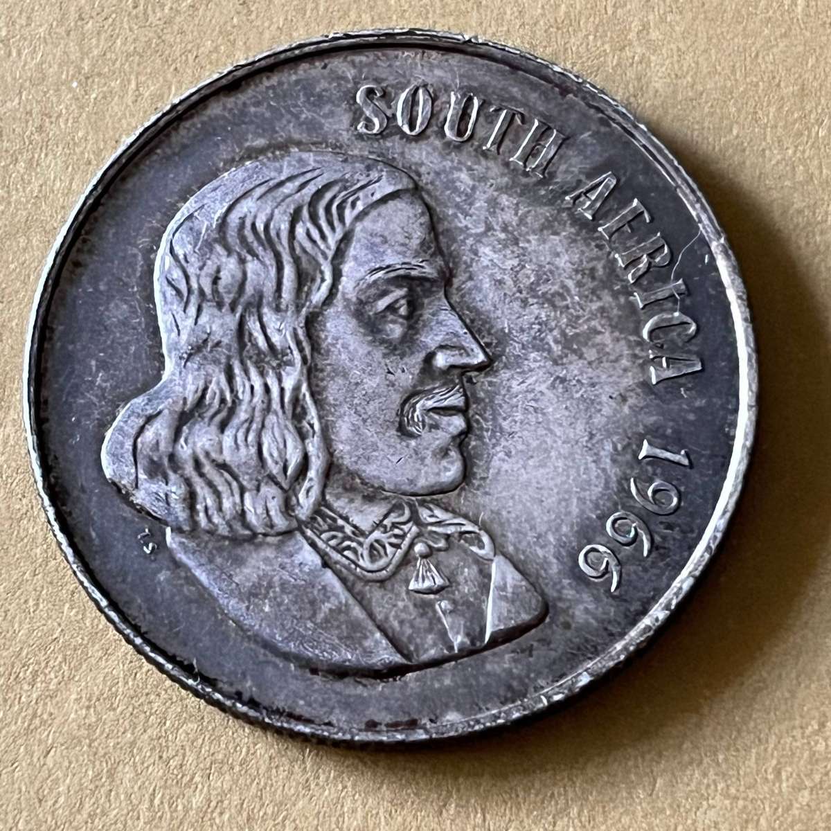 1966 South Africa R1  .800 Silver Decimal Issue (Attractive Natural Toning)