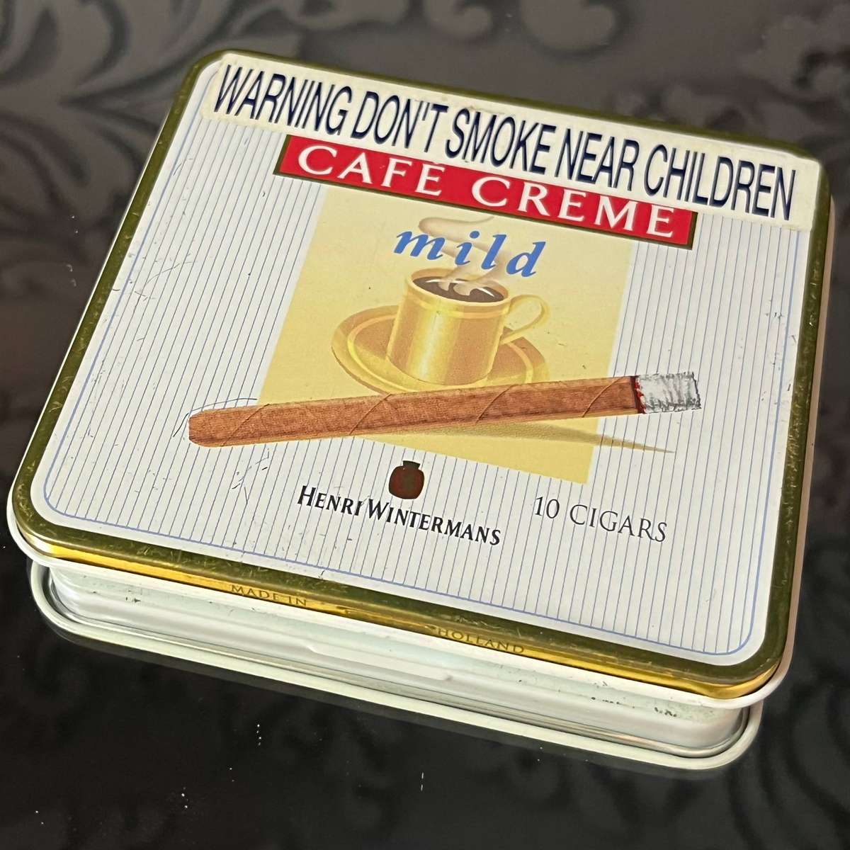 Retro Tobacco Tin  Henri Wintermans Café Crème Mild (Made in Holland)