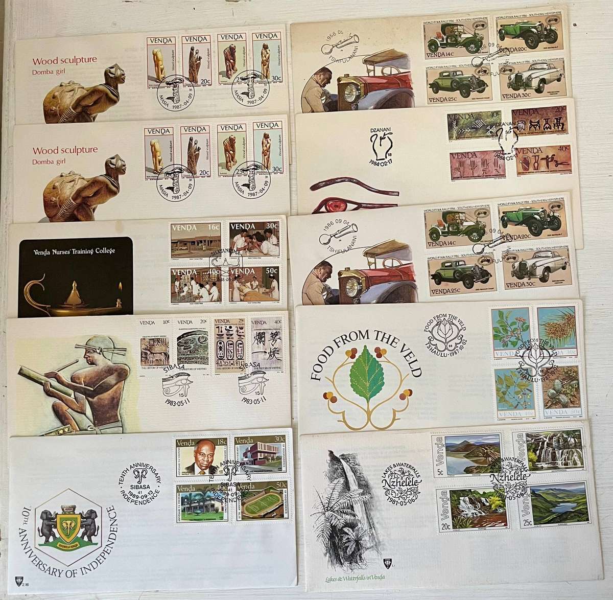 10x Official Venda First Day Covers Lot FDC