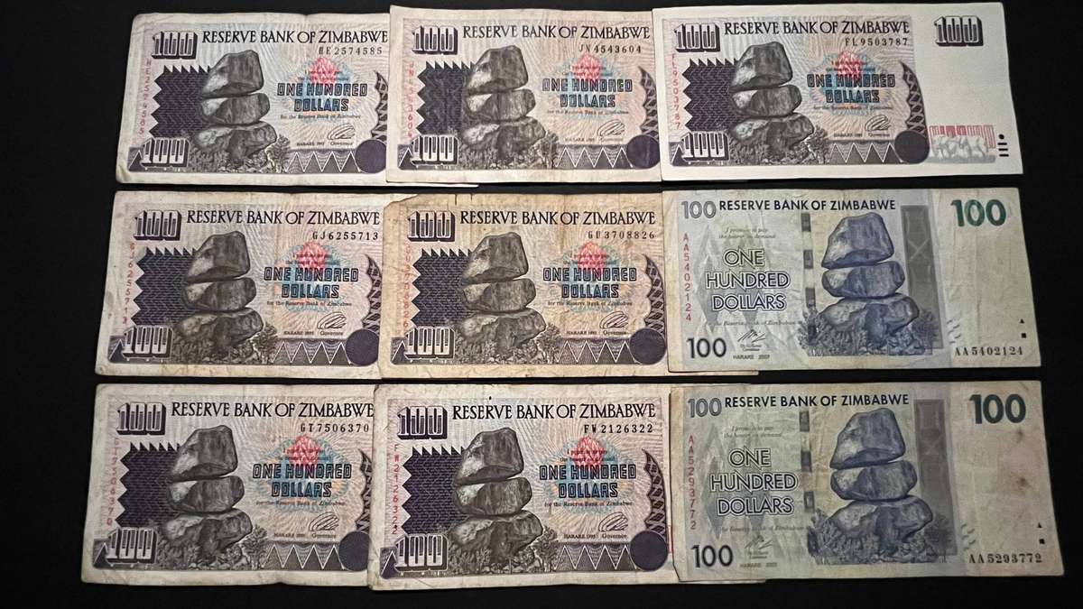Zimbabwe Dollar Banknote Bundle | Reserve Bank of Zimbabwe | 33 Notes