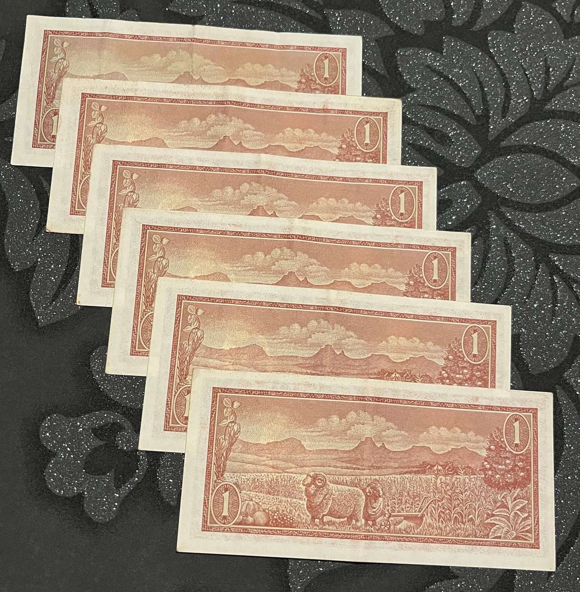  Set of 6 × South Africa 1 Rand Banknotes  Jan van Riebeeck  T.W. de Jongh