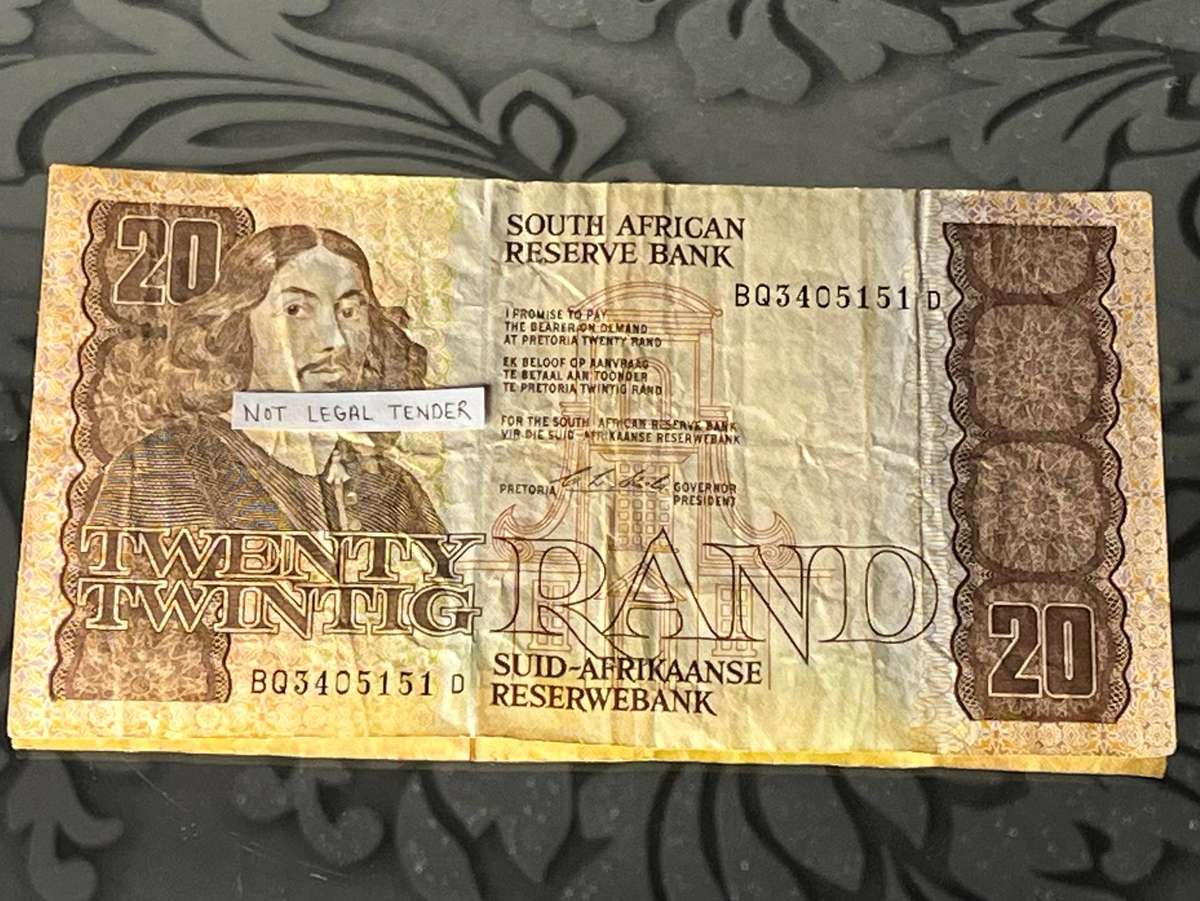 South Africa 20 Rand Banknote  Jan van Riebeeck  Signed by T.W. de Jongh