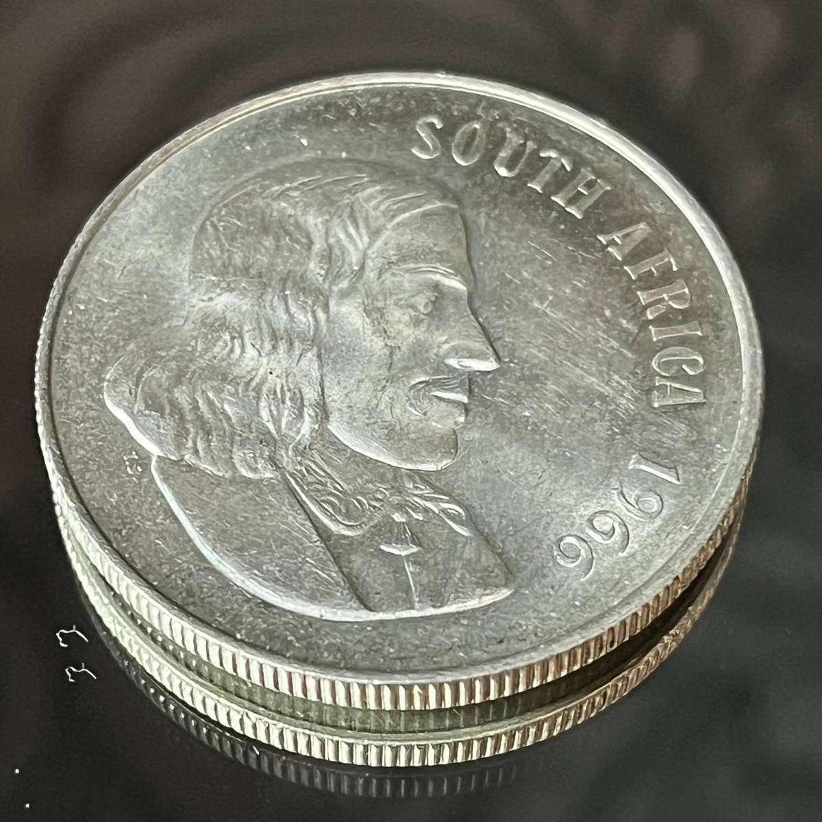 South African 1 Rand Silver Coin 1966  Collectors Piece
