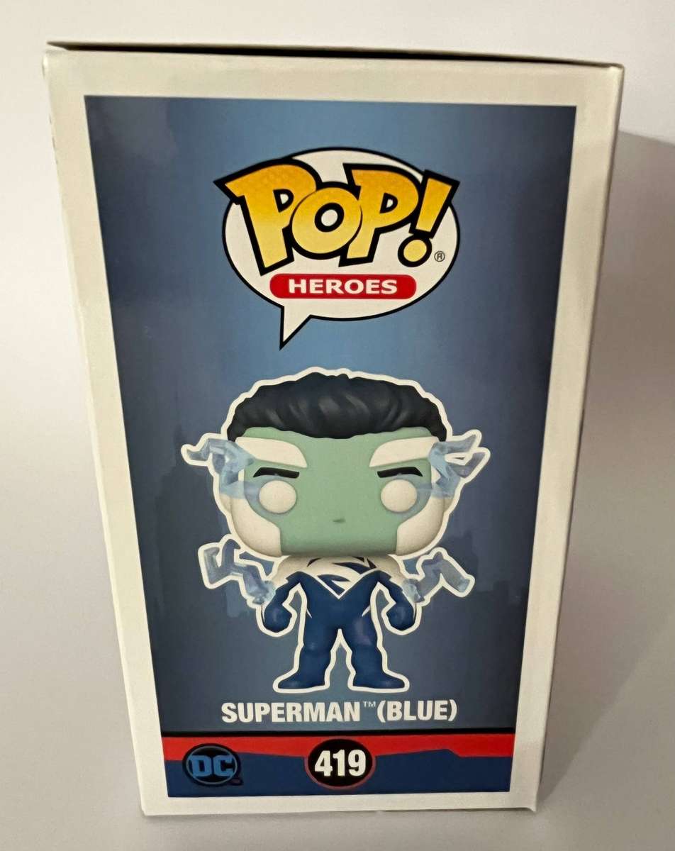  Funko Pop! DC Super Heroes #419  Superman (Blue) | 2021 Fall Convention LE
