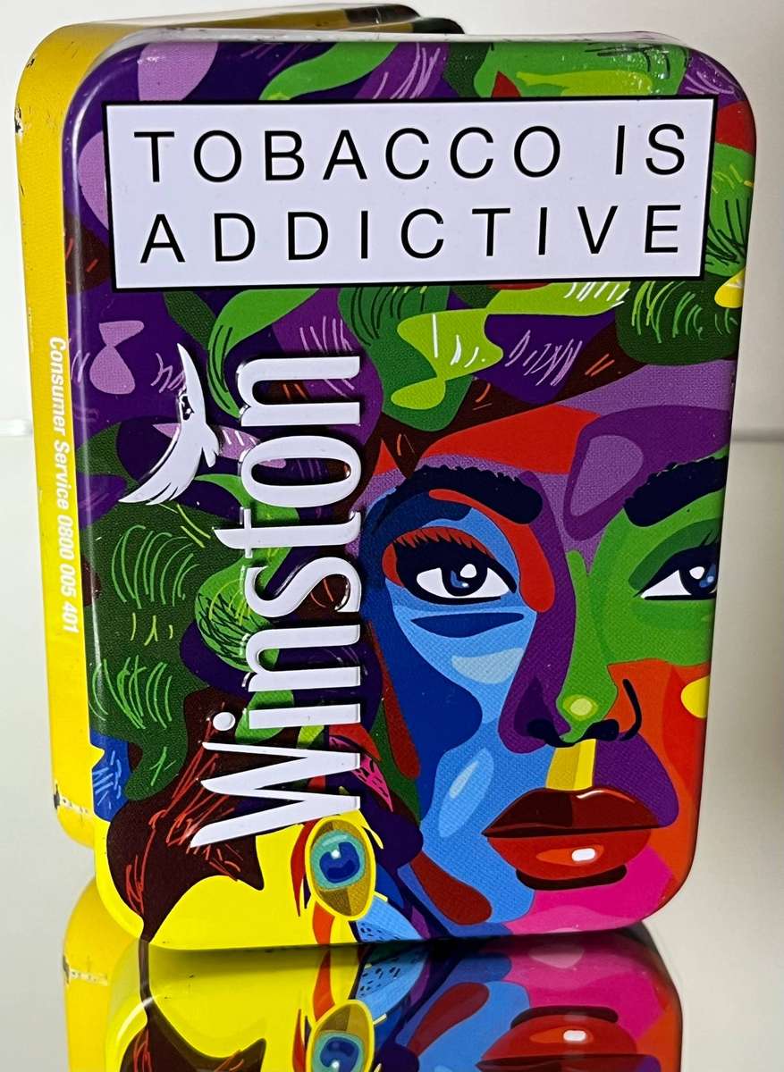 Winston Limited Edition Tobacco Tin  Pop Art Design  Collectible