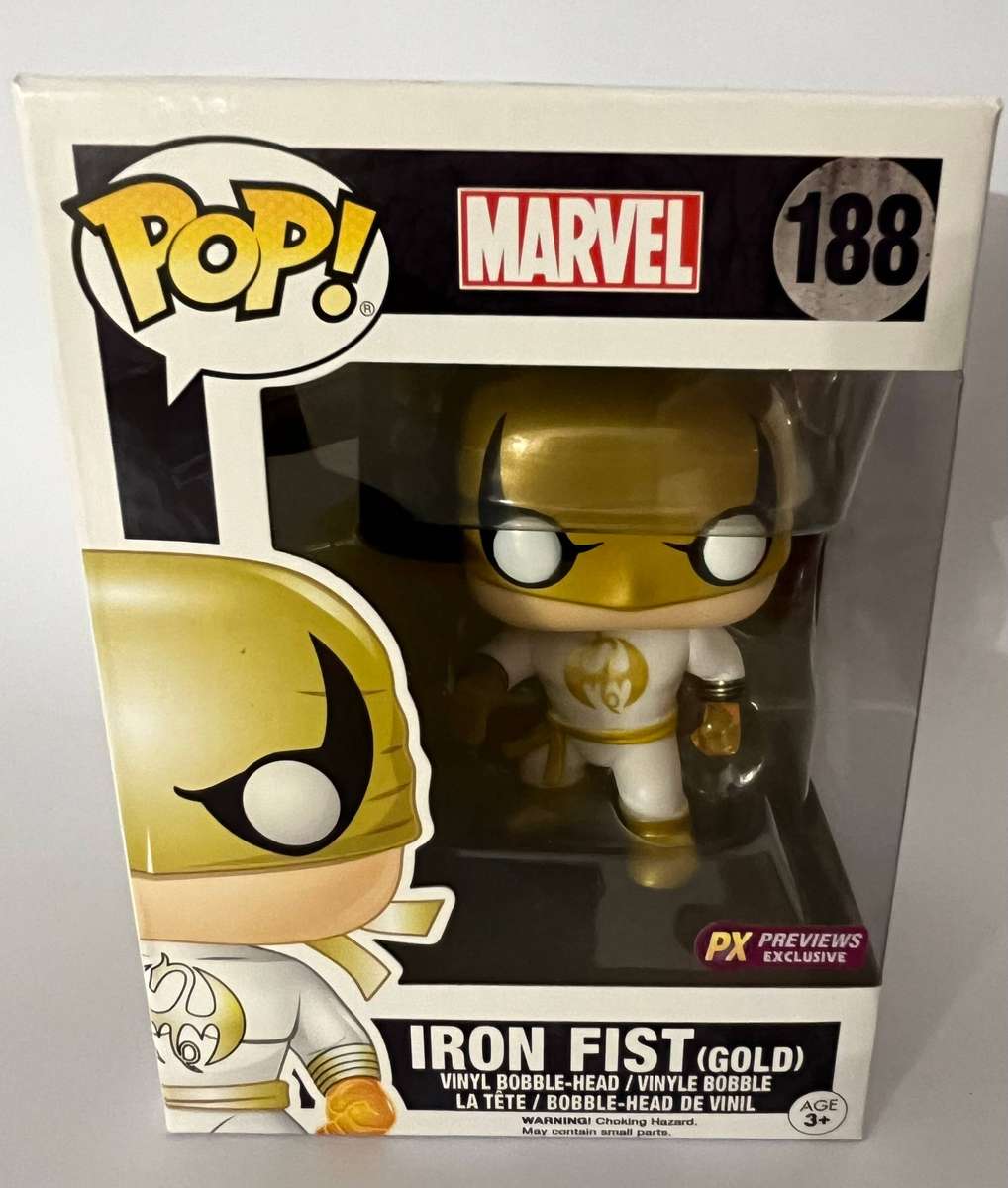 Funko Pop! Marvel  Iron Fist (Gold) #188  PX Previews Exclusive