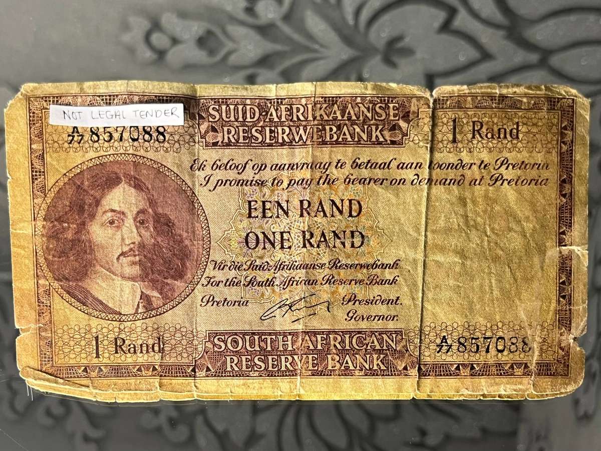 South Africa  1 Rand Banknote  Brown Van Riebeeck Issue