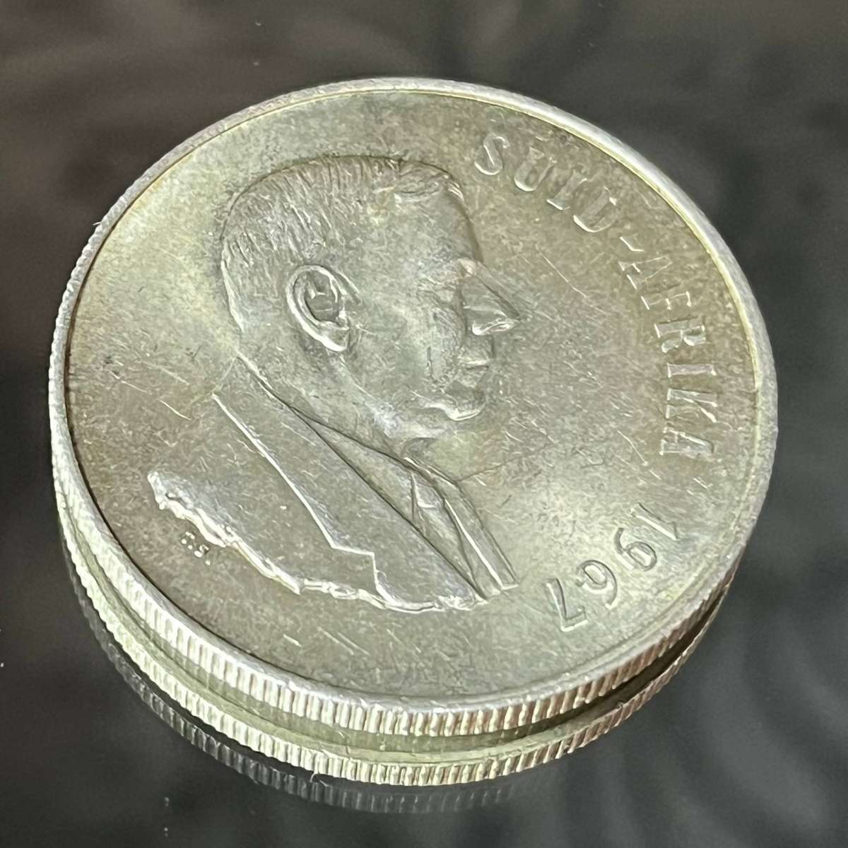 South African 1 Rand Silver Coin 1967  Collectors Piece