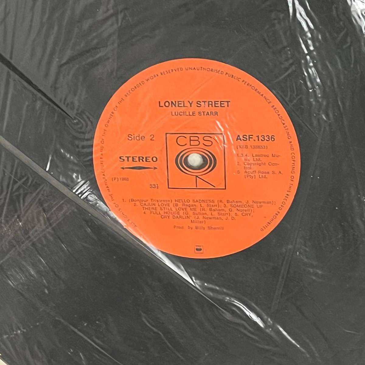 Lucille Starr  Lonely Street  1968 CBS Vinyl LP