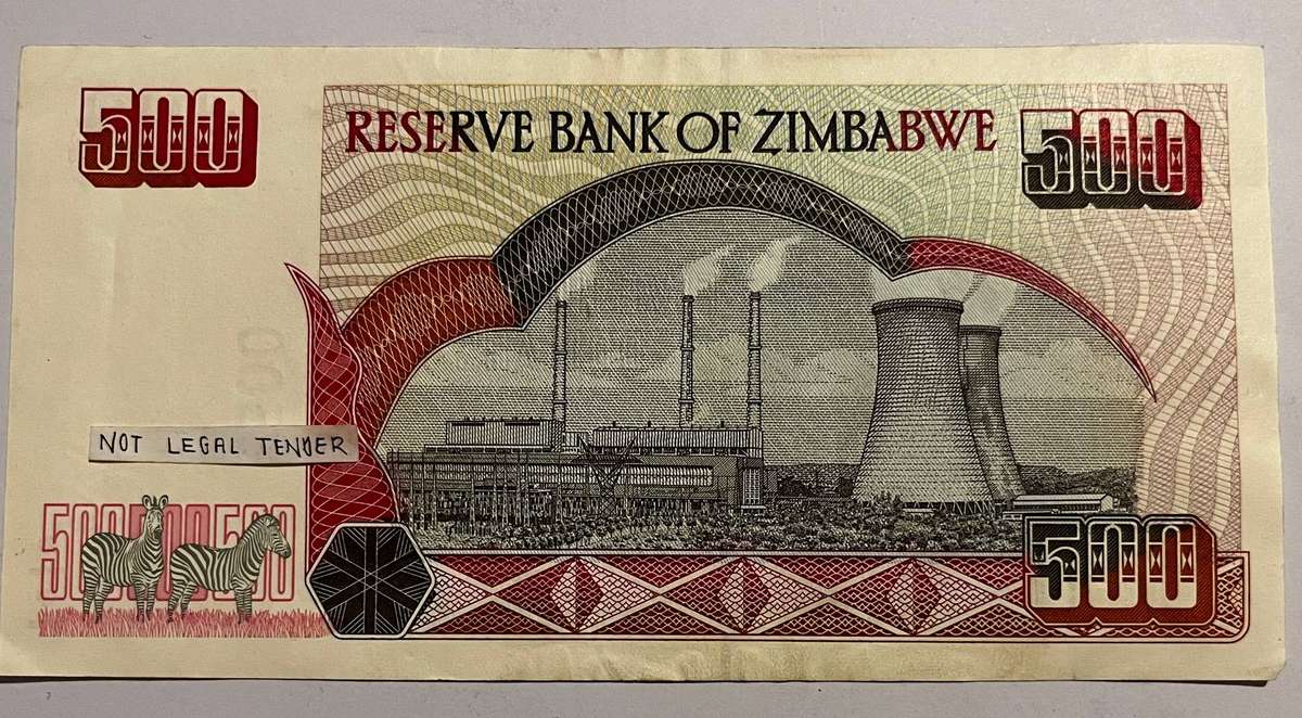 Zimbabwe  500 Dollars 2001 Bearer Cheque | Early Inflation Era | Pristine Example